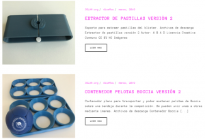 Captura web 3DLAN con extractor de pastillas y contenedor de pelotas boccia